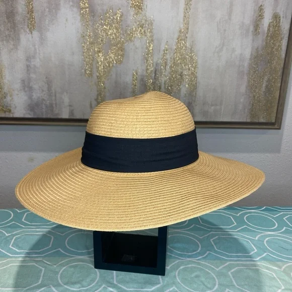 Haute Hippie Tan Hat with Black Ribbon - Picture 5 of 6